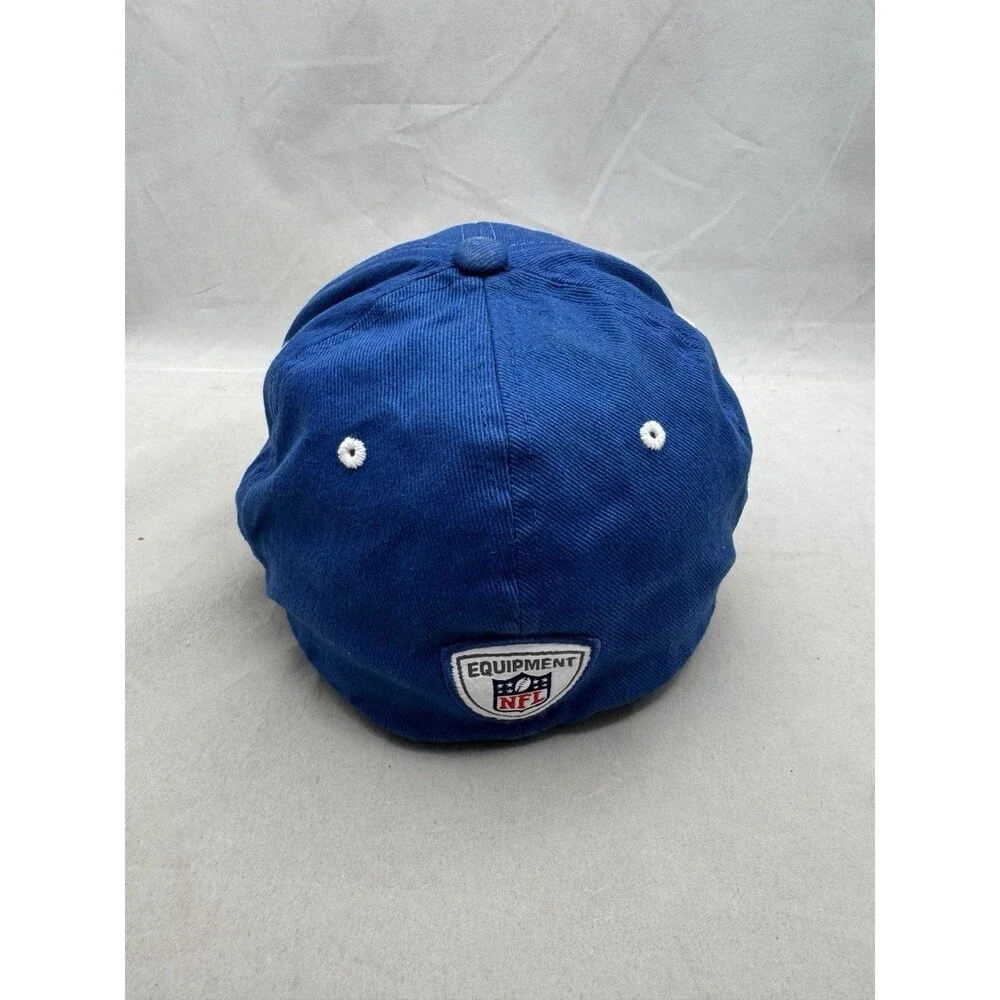 Indianapolis Colts Reebok On Field FlexFit Hat Size Small Med Cap NFL Blue White